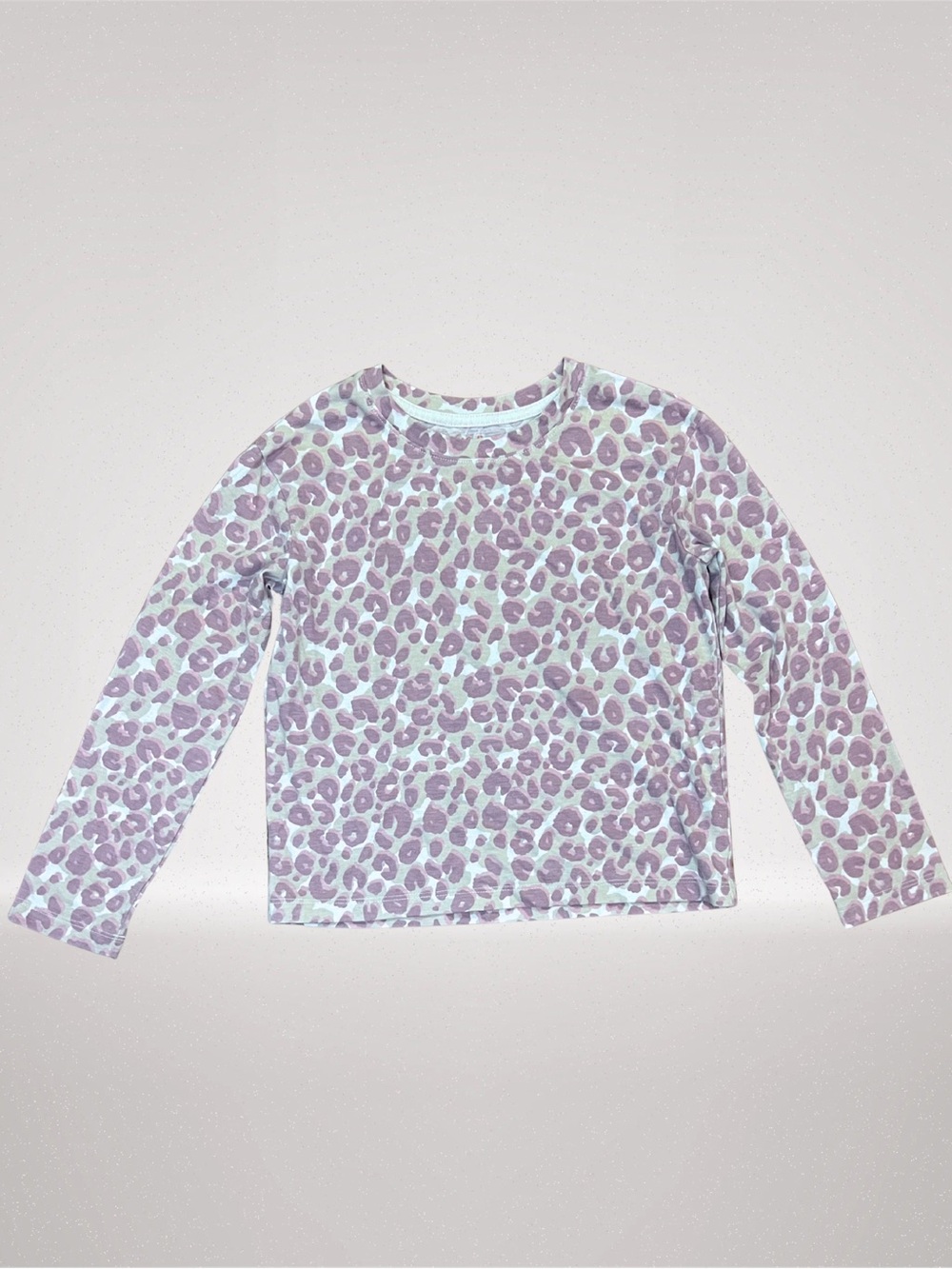Cat & Jack Girls Leopard Print Long Sleeve Shirt Size 6/7
